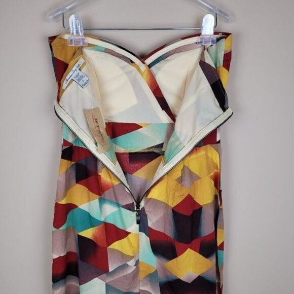 American Rag Strapless Mini Dress Abstract Pattern Sweetheart Neckline S NWT - Picture 6 of 8